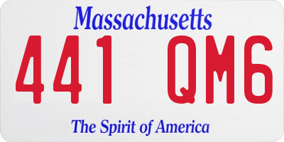 MA license plate 441QM6