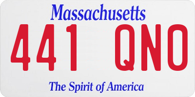 MA license plate 441QN0