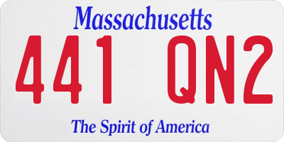 MA license plate 441QN2