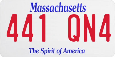 MA license plate 441QN4