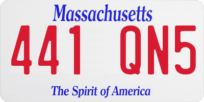 MA license plate 441QN5