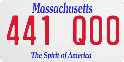 MA license plate 441QO0
