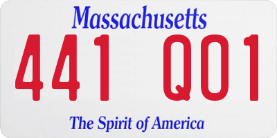 MA license plate 441QO1