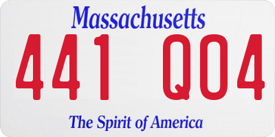 MA license plate 441QO4