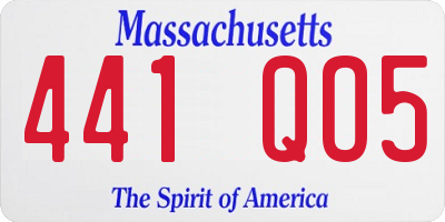 MA license plate 441QO5