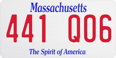 MA license plate 441QO6