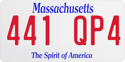 MA license plate 441QP4
