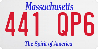 MA license plate 441QP6