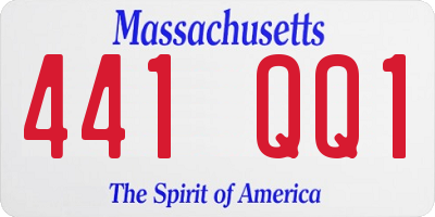 MA license plate 441QQ1