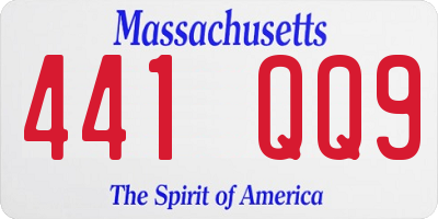 MA license plate 441QQ9