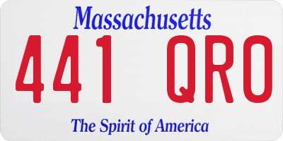 MA license plate 441QR0