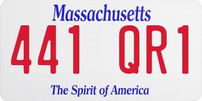 MA license plate 441QR1