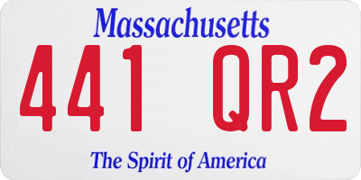MA license plate 441QR2