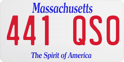 MA license plate 441QS0