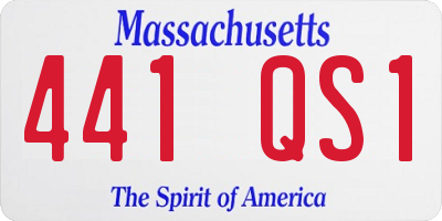 MA license plate 441QS1