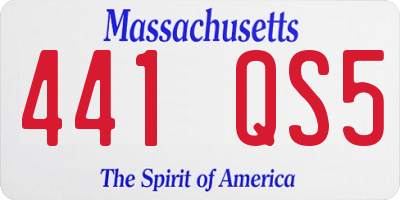 MA license plate 441QS5