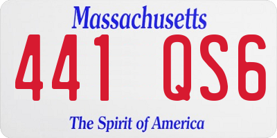 MA license plate 441QS6