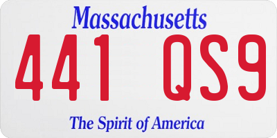MA license plate 441QS9