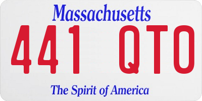 MA license plate 441QT0