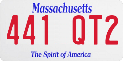 MA license plate 441QT2