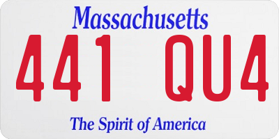 MA license plate 441QU4