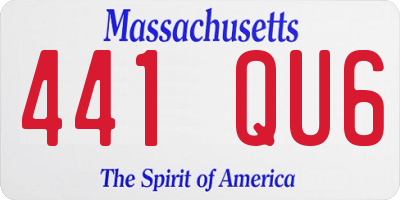 MA license plate 441QU6