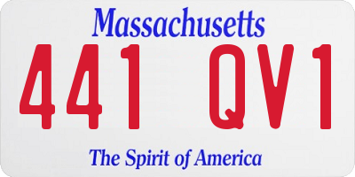 MA license plate 441QV1