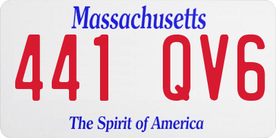 MA license plate 441QV6