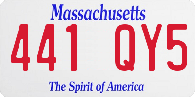 MA license plate 441QY5