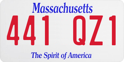 MA license plate 441QZ1
