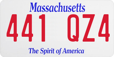 MA license plate 441QZ4