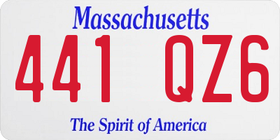 MA license plate 441QZ6
