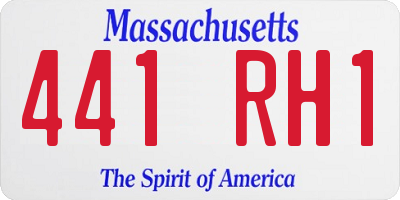 MA license plate 441RH1