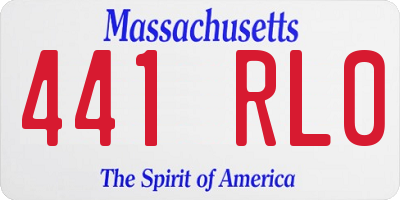 MA license plate 441RL0