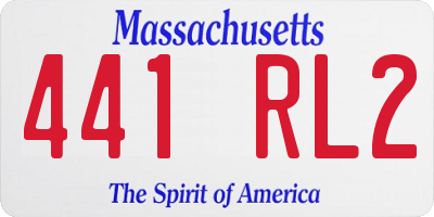MA license plate 441RL2