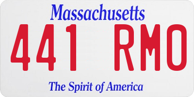 MA license plate 441RM0