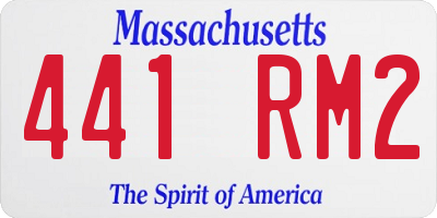MA license plate 441RM2