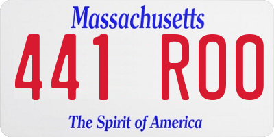 MA license plate 441RO0