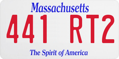 MA license plate 441RT2