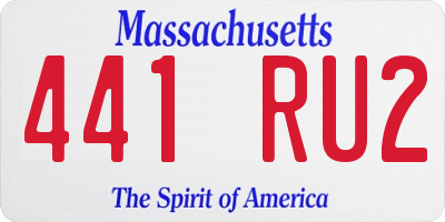 MA license plate 441RU2