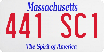 MA license plate 441SC1
