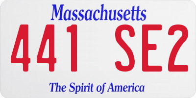 MA license plate 441SE2