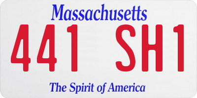 MA license plate 441SH1