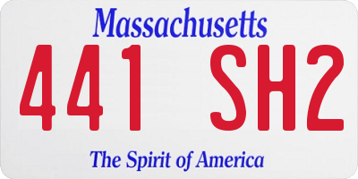 MA license plate 441SH2