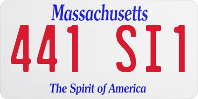 MA license plate 441SI1