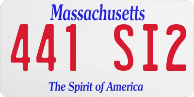 MA license plate 441SI2
