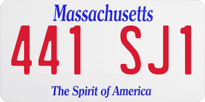 MA license plate 441SJ1