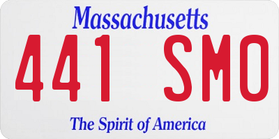MA license plate 441SM0