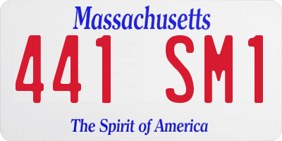 MA license plate 441SM1