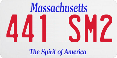 MA license plate 441SM2